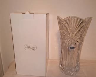 Cut glass vase