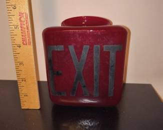 Glass exit light cover