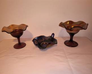 Carnival glass assortment 