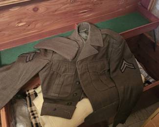 Vintage military jacket with hat