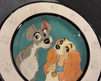 Disney Store Exclusive Lady and the Tramp Ceramic Spaghetti/Pasta Serving Bowl.