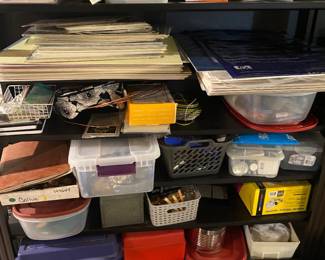 It is hard to tell that there are some amazing art supplies here but there are.