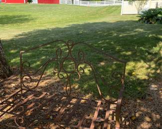 Iron bench.