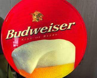Lighted Budweiser Sign