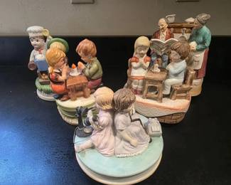 Collection of Decorative Figurine Music Boxes