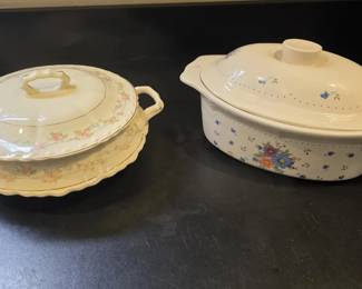 Pair of Covered Dishes
