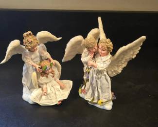 Pair of Angel Figurines  Heavenly Blessings Collection