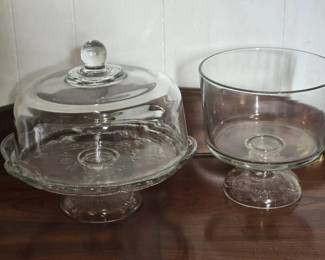 Glass Cake Server  Trifle Dish
