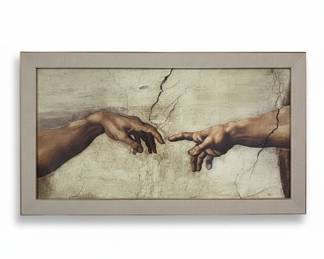 The Creation of Adam Framed Art Print
