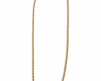 10K Yellow Gold Rope Chain Necklace