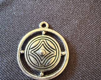 Silver-Tone Geometric Pendant