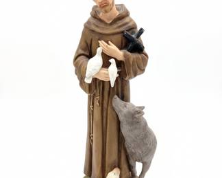 Pasquini Italy St. Francis of Assisi Hand-Painted Figurine
