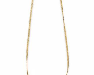 14K Gold Herringbone Chain Necklace