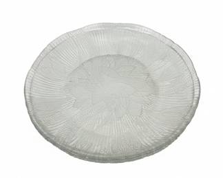 Vintage Arcoroc France Fleur Pattern Glass Plate