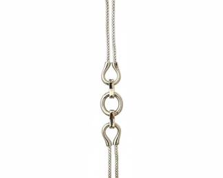 Vintage Sterling Silver Oval Link Chain Bracelet