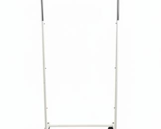 Mainstays Adjustable Metal Rolling Garment Clothes Rack, Chrome & White