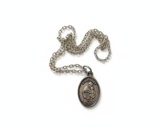 Vintage St. Anthony of Padua Devotional Medal and Prayer Card