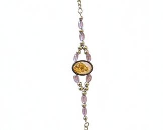 Vintage Catholic Saint Portrait Charm Bracelet
