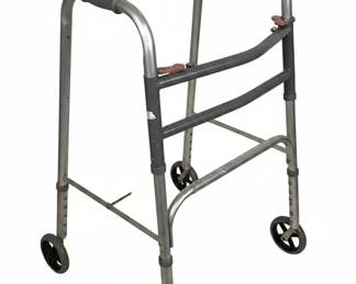 Standard Aluminum Folding Mobility Walker with Front Wheels