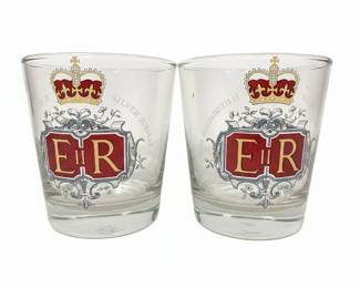 Queen Elizabeth II 1977 Silver Jubilee Commemorative Tumblers