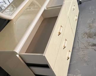 Italian Postmodern Lacquer Dresser and Mirror Set fourth image