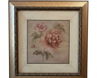 Cheri Blum Floral Art Print in Ornate Frame