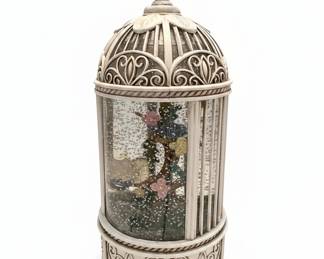 Musical Birdcage LED Swirl Lantern with Cardinals