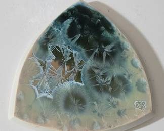 Bill Campbell Pottery Crystalline Rectangular Ceramic Tray Studio Art