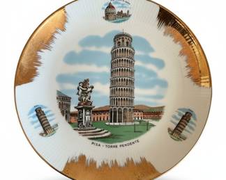 Seltmann Weiden Bavaria Leaning Tower of Pisa Souvenir Plate