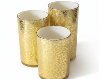 Gold Speckled Glass Hurricane Candle Holder Sleeves