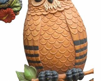 Vintage Homco Owl Wall Plaque