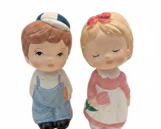 Vintage Ceramic Boy and Girl Figurines