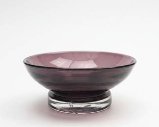 Mid-Century Modern Amethyst Murano Style Glass Bowl