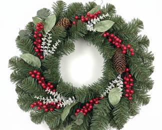 Ashland Christmas Red Berry Wreath (24 inch)