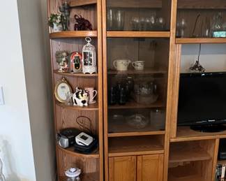 Vintage Oak Piece Entertainment Center Wall Unit third image