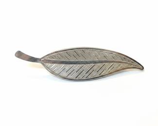 Vintage Beau Sterling Silver Leaf Brooch