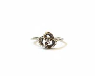 Floral Knot Solitaire Ring