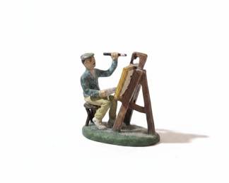 Vintage Lead Miniature Artist at Easel