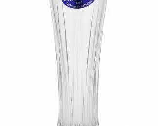 Vintage DePlomb 24% Lead Crystal Trumpet Vase - 8.5" Tall