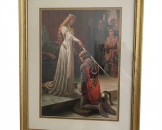 Edmund Blair Leighton, The Accolade (1901) - Framed Art Print Reproduction