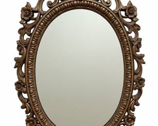 Vintage Oval Resin Wall Mirror
