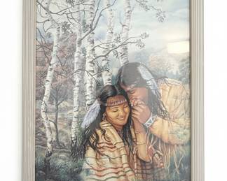 Jonnie K. Kostoff "Tender Moment" Native American Couple Art Print