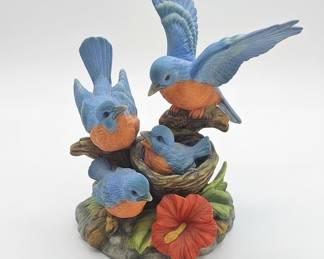 Vintage Andrea by Sadek Bluebird Family Figurine