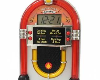 Soundesign Musical Legends British Hits Jukebox Alarm Clock (Model 3163B)