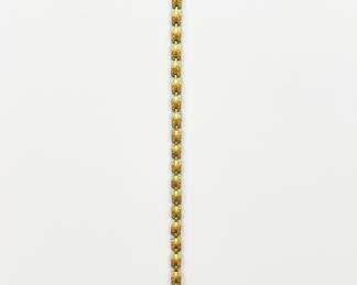 Vintage 14K Yellow Gold Nugget Style Link Bracelet