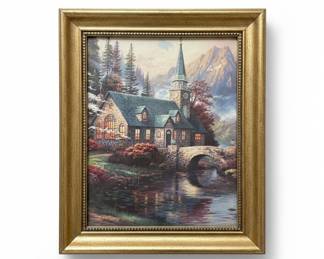Thomas Kinkade 'The Mountain Chapel' Limited Edition Canvas Print