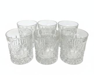 Vintage Pressed Glass Diamond and Fan Pattern Tumblers