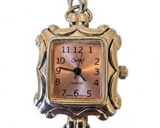 Swap Beehive Quartz Pendant Watch with Rhinestones
