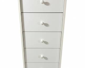 White Painted Five-Drawer Lingerie Chest