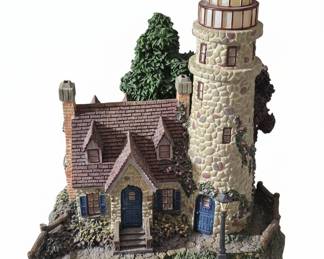 Thomas Kinkade Guiding Point Lighthouse Figurine
